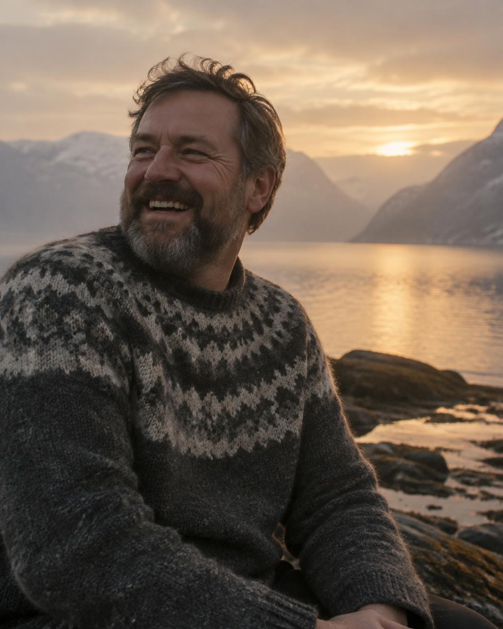Exempel på ett tackinlägg med ett foto av en leende man